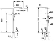   Duravit B.1   ,  200    B14280008010