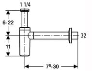 Geberit ����� ��� ��������, 32 ��, ���� 151.034.21.1