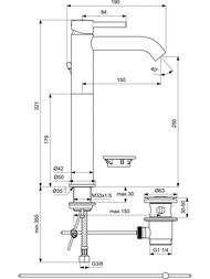    Ideal Standard CERALINE ,  250, /,  . BC194XG