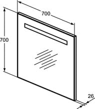 ������� Ideal Standard MIRROR&LIGHT (700�700) � ����������, �������� T3341BH