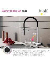 Смеситель Iddis ACE для кухни, с каналом для фильтрованной воды, гибкий излив, хром ACESBFFi05