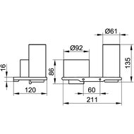 ����� Keuco Edition400 ���������,�� �������� � ���������,150 ��,��������/������ ������� 11553139000