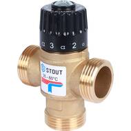 Термостатический смесительный клапан STOUT 1" для систем отопления и ГВС, 1,6 м3/ч SVM-0120-166025