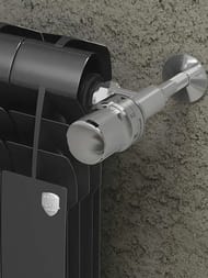 Радиатор биметаллический, 8 секциий ROYAL THERMO BiLiner 500 B ВШГ 574х640х87, 1480Вт, черный НС-16 — изображение 6