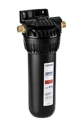 Корпус ГЕЙЗЕР SL10 1/2" для горячей и холодной воды, черный пластик, латунные ниппели,   50541 — изображение 2