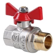 Кран шаровый 1"ВН VALTEC BASE красная бабочка VT.218.N.06
