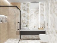 Плитка настенная Eletto Calacatta Oro (242х700) Wood ректификат, бежевая (шт.)