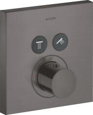 Смеситель Axor ShowerSelect 36715340 для душа встраиваемый, термостат, 2 выхода, шлиф.черный хром