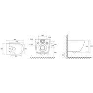 Унитаз подвесной TECEspring K 360х350х480 безободковый, с сиденьем, Tornado flush, белый 9700997