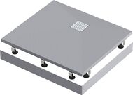 Экран GOOD DOOR BAS ABS Essentia 900х900 Soft-touch, цвет: графит (квадратный)
