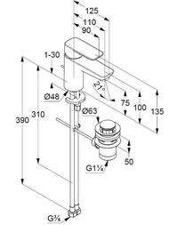 ��������� KLUDI PURE&STYLE ��� ����������� 75, �������������, ������ ������ 403820575