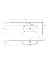 �������� ������������ Cezares (1210�460�170) ���� ������, CZR-8095-120-R  �����