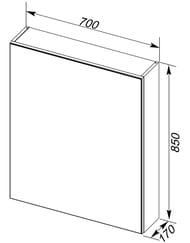 �������-���� Aquanet ������ 70 (700�850�170) 1 ������, ��� ���������, ����� 184038