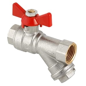 Кран VALTEC c косым фильтром 1/2