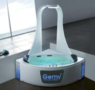 Акриловая ванна Gemy (1510х1510х2200) гидромассажная, с верхним душем G9069 K