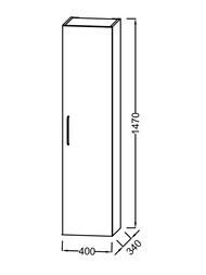 ����� Jacob Delafon Odeon Rive Gauche (400�340�1470) ������, ���������� ���/���� EB2570D-R5-E10