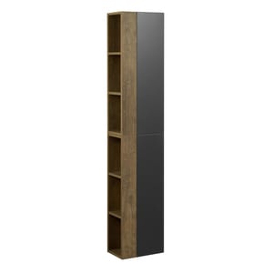 Шкаф-колонна AQUATON Терра 1A247503TEKA0 350x200x850 1 створка, открытые полки, дуб кантри/антрацит