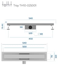     toHit Tray 500x100x75-95 , . , .  TH10-025001
