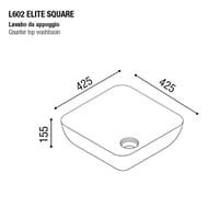 �������� ��������� AeT Italia Elite Square 425�425�155 ������ ������� L602T0R0V0105