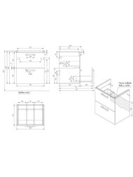 ����� ��� ���������� Cersanit MELAR 60 (680�585�445��.) �����,   64128