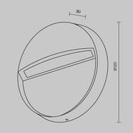 ��������� ��� ������� Maytoni Mane (����) O046SL-L3W3K, 3000K 3�� IP 54, �����