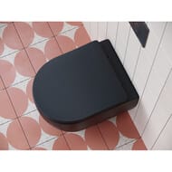%Унитаз подвесной Ceramicanova Play 370х490х340 безободковый, сиденье, крепеж, черный CN3001MB