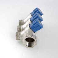 Коллектор VALTEC 3/4" на 3 подв.с вентилями 1/2"Н никель VTc.560.N.0503