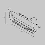 �������� ���������� Maytoni Points rot (������ ���) TR224-1-12WCCT-M-B Unity 2700-5000K 12�� 25�, IP20, ������