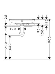�������� Hansgrohe Xuniva U 600�450�130 ���������, ���. ��� ��������� � �������, �����  60171450