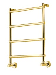 Полотенцесушитель водяной Margaroli Sole 442-4 (720х435) золото, 4423704GON — миниатюра 1
