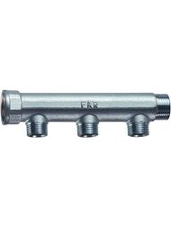 Коллектор запорный FAR 1.1/4"ВН на 3 отвода 3/4"Н, меж.осевое 50мм, FK 3675 11434 — миниатюра 1