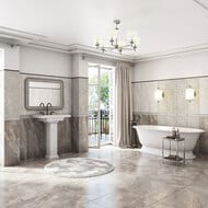 Плитка настенная Gracia Ceramica Nadelva grey wall 01 (300х900) светло-серая (кв.м.)