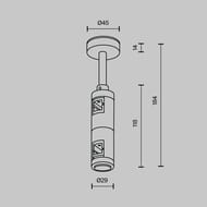 ��������� ���������� ������� Short 78�� Maytoni Flarity (�������) TRA156C-D1-BS ������, IP20