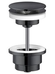Донный клапан NOBILI нажимной, G1 1/4", черный глянец AV00110/11FLP — миниатюра 1