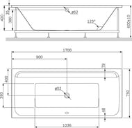 Ванна акриловая AM.PM Inspire 2.0 (1700х750х420) A0 W52A-170-075W-A