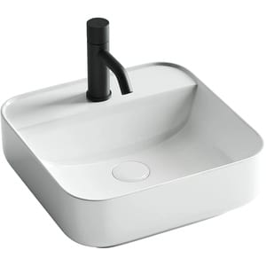 Раковина накладная Ceramicanova Element 390х390х140 прямоугольная, отв. под смеситель, белый CN5014