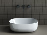 Раковина накладная Ceramicanova Element 460х350х155 овальная, без перелива, белый CN6018