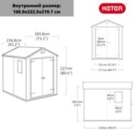  KETER MANOR PENT 6X8 (185,8x236,8x227) -