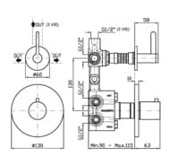 ��������� ��� �����/���� Zucchetti Isy22 ������������, ���������, ������ ������� ZIS3646.N6