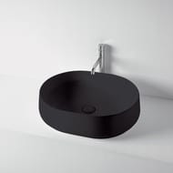 Раковина накладная Kerasan F10 560х440х155 без отверстия под смеситель,черный матовый 460531