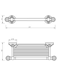 Migliore Cristalia �����-������� 43x14.5x6,5 �� ������/SWAROVSKI ML.CRS-60.215.BR/16776