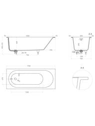 ����� ������������ Salini Ornella Kit (1700�700�600) ���.������, S-Sense, ������� 102413MF