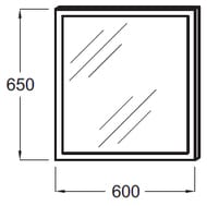 Зеркало с подсветкой Jacob Delafon EB1440 (600х43х650) антипар, инфракрасный выключатель