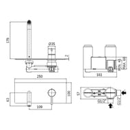 ��������� ��� �������� Paffoni Light LIG105CR ������������, ����� 178��, �������� ����.�����, ����