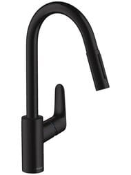 Смеситель Hansgrohe Focus M41 для кухни 240мм, вытяжной повортный излив черн матовый 31815670 — миниатюра 1