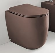 Сиденье для унитаза Kerasan Nolita SLIM 539175 быстросъемное, микролифт, бургундия мат./петли хром