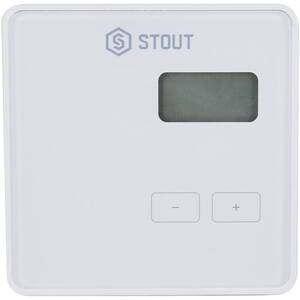 Терморегулятор STOUT R-9b проводной, ЖК-дисплей, белый, STE-0101-009001