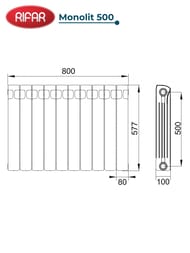 ������! �������� ��������������� RIFAR Monolit 500 (577�800�100) 10 ������, 1960 ��, �����