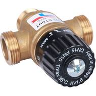 Термостатический смес. клапан STOUT для систем отопления и ГВС 3/4" НР 35-60°С KV 1,6 м3/ч