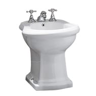 Биде напольное Kerasan Retro 102001*3 630х420х385мм, перелив, 3 отверстия под смеситель, белый
